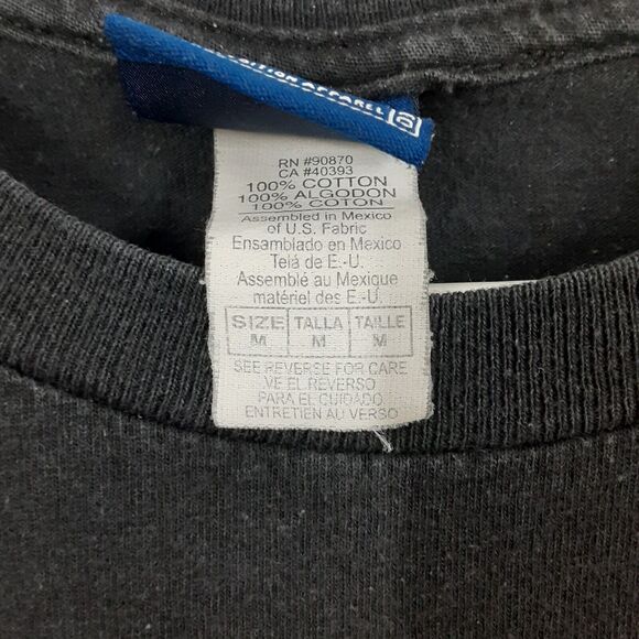 University Of Miami Vtg Adult Mens M Black Short Sleeve T Shirt NCAA - Picture 4 of 7